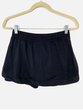 Champion brand black athletic skort with adjustable drawstring & vented trim
